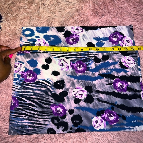 Purple and blue Rose & Animal Print! Stretchy & never been worn. - Picture 3 of 4